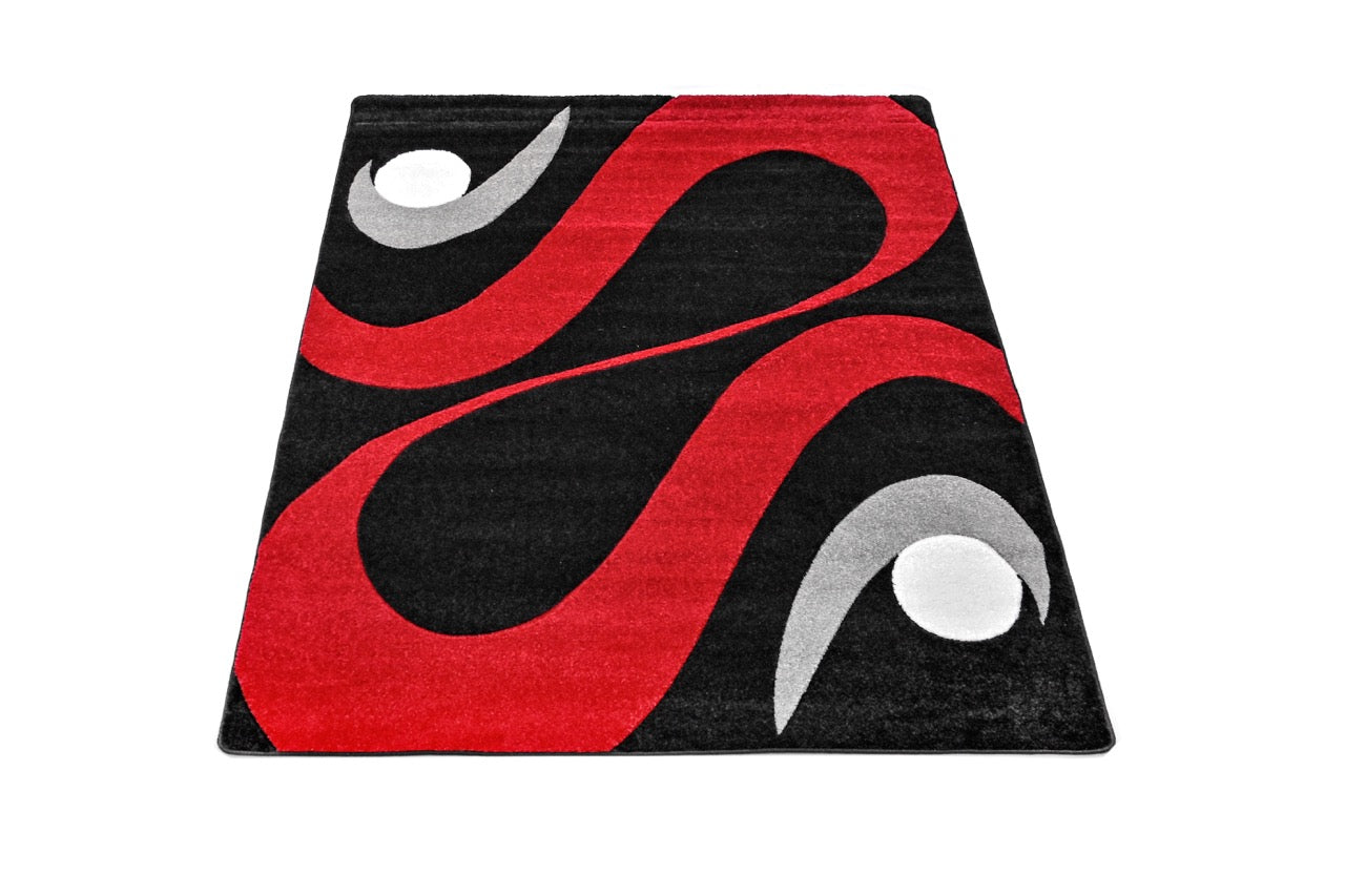 Margaret 2331 Black - Red Szőnyeg 200 x 280 cm Huzziyas Home