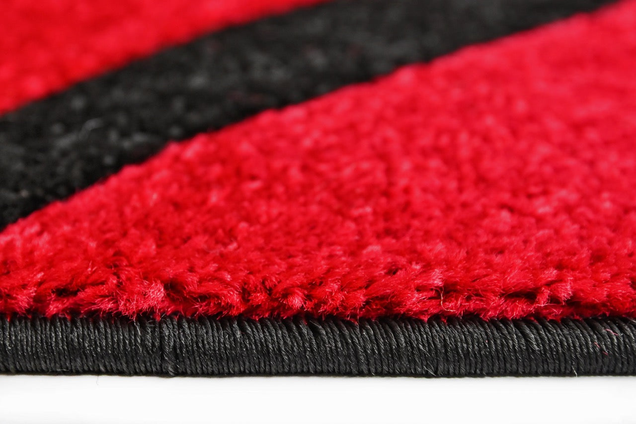 Margaret 361 Black - Red Szőnyeg 80 x 150 cm Huzziyas Home