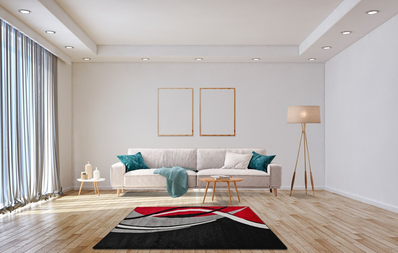 Margaret 361 Black - Red Szőnyeg 200 x 280 cm Huzziyas Home