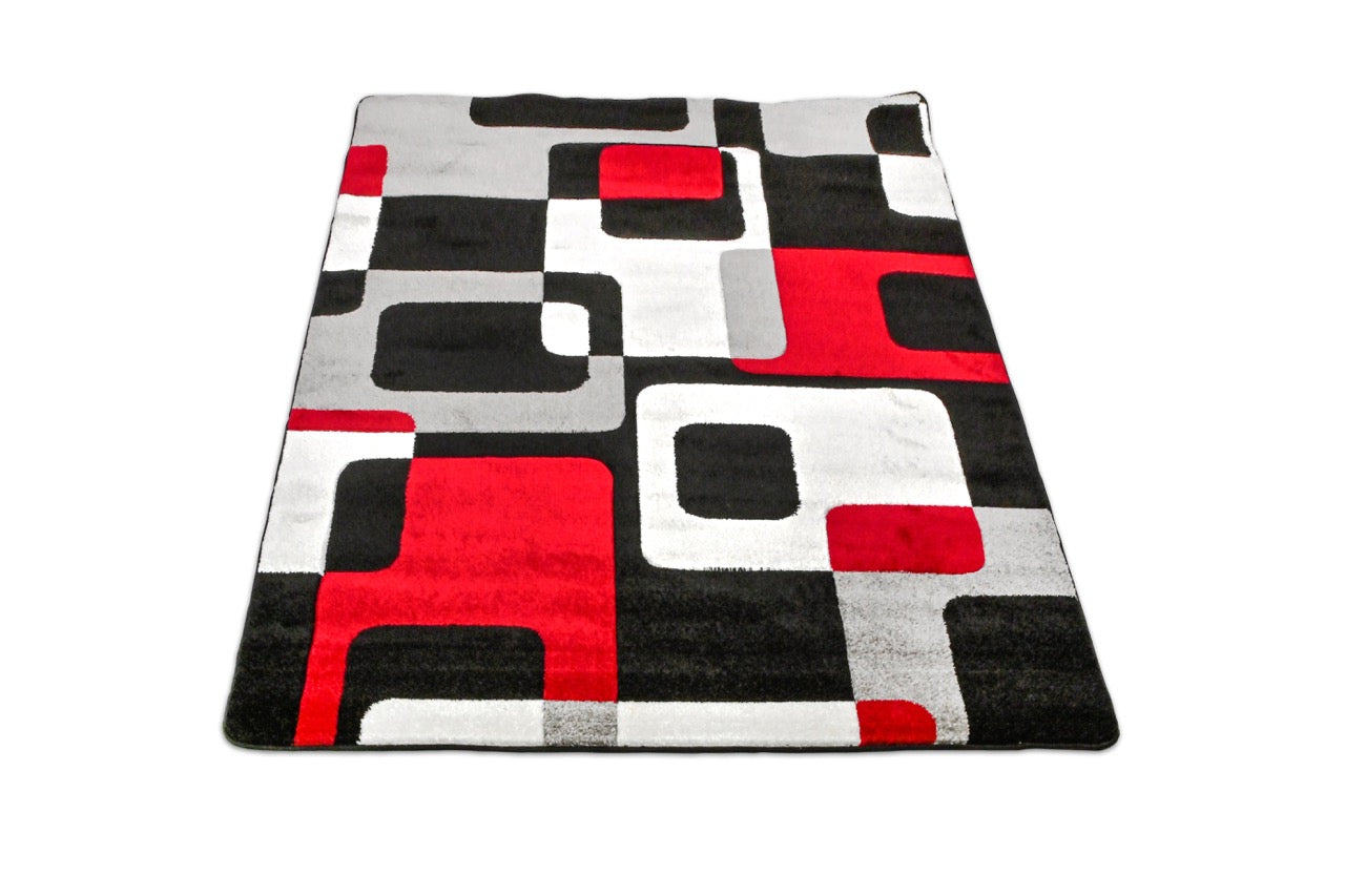 Margaret 196 Black - Red Szőnyeg 200 x 280 cm Huzziyas Home